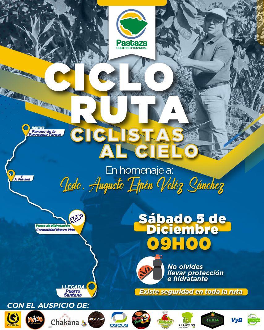 Prefectura de Pastaza ¡Seguimos fomento el deporte recreativo con las Ciclo Rutas!
