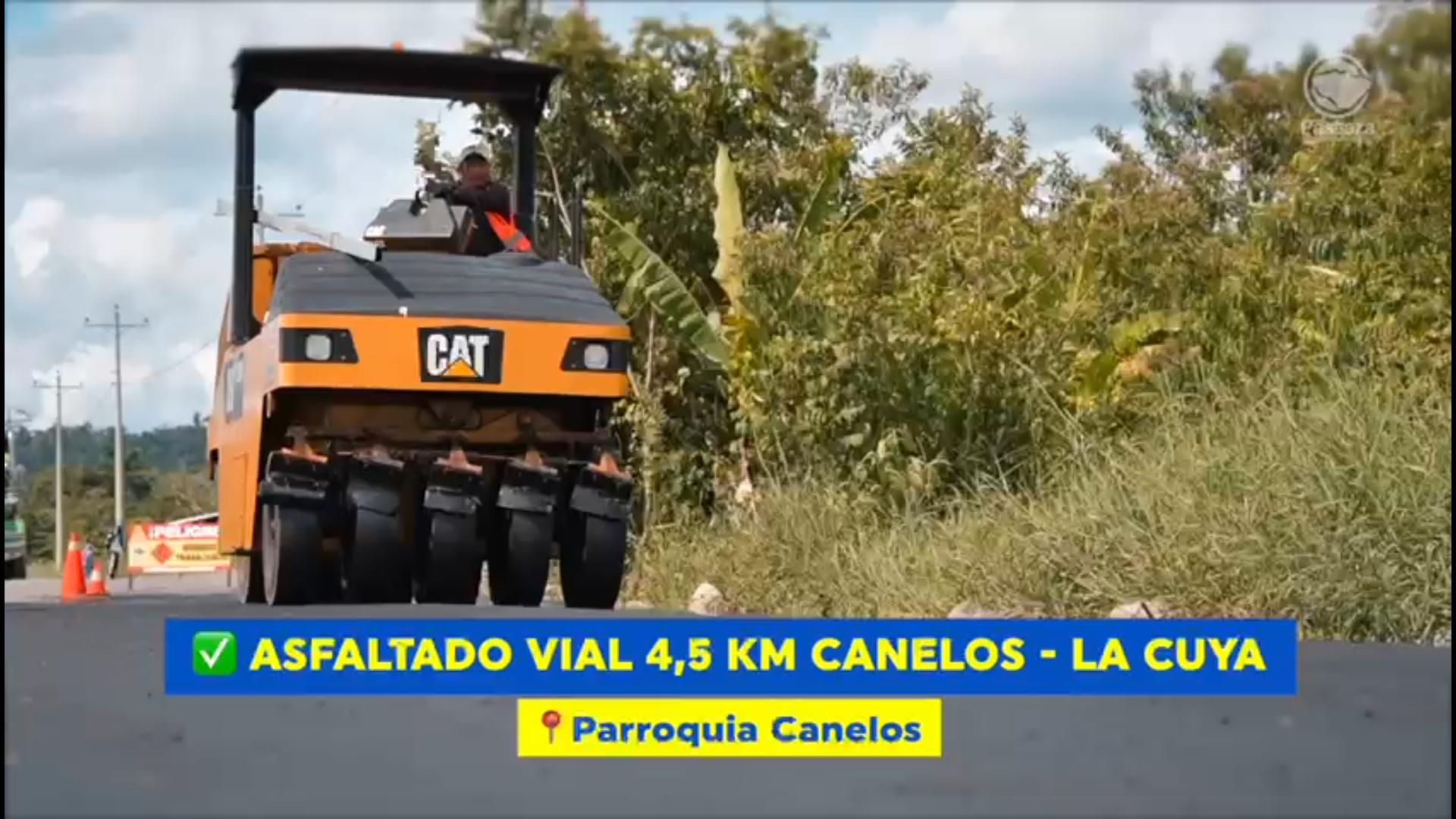 El asfaltado de la vía Canelos – La Cuya, es una realidad