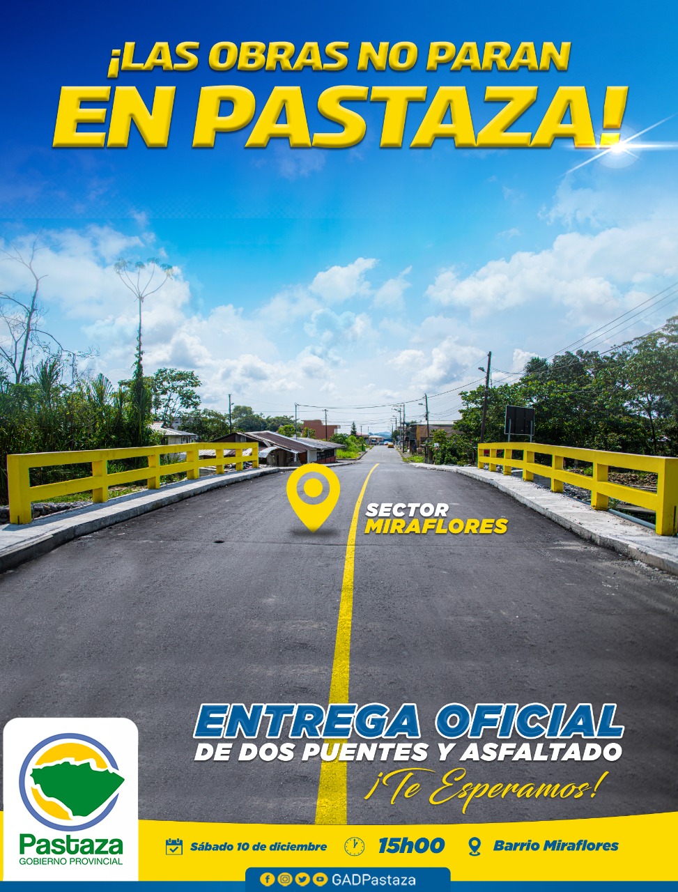 Entrega oficial de dos puentes y asfaltado en el barrio Miraflores