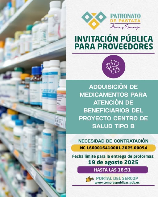 INVITACIÓN PÚBLICA PARA PROVEEDORES
