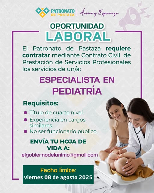 Oportunidad Laboral Pasa la voz