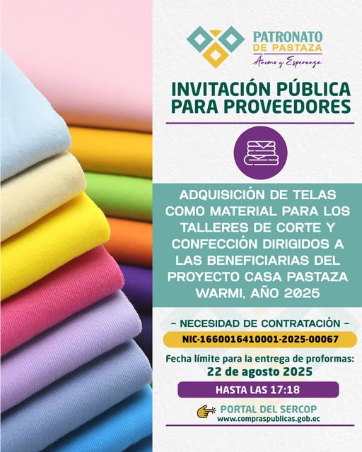 INVITACIÓN A PROVEEDORES