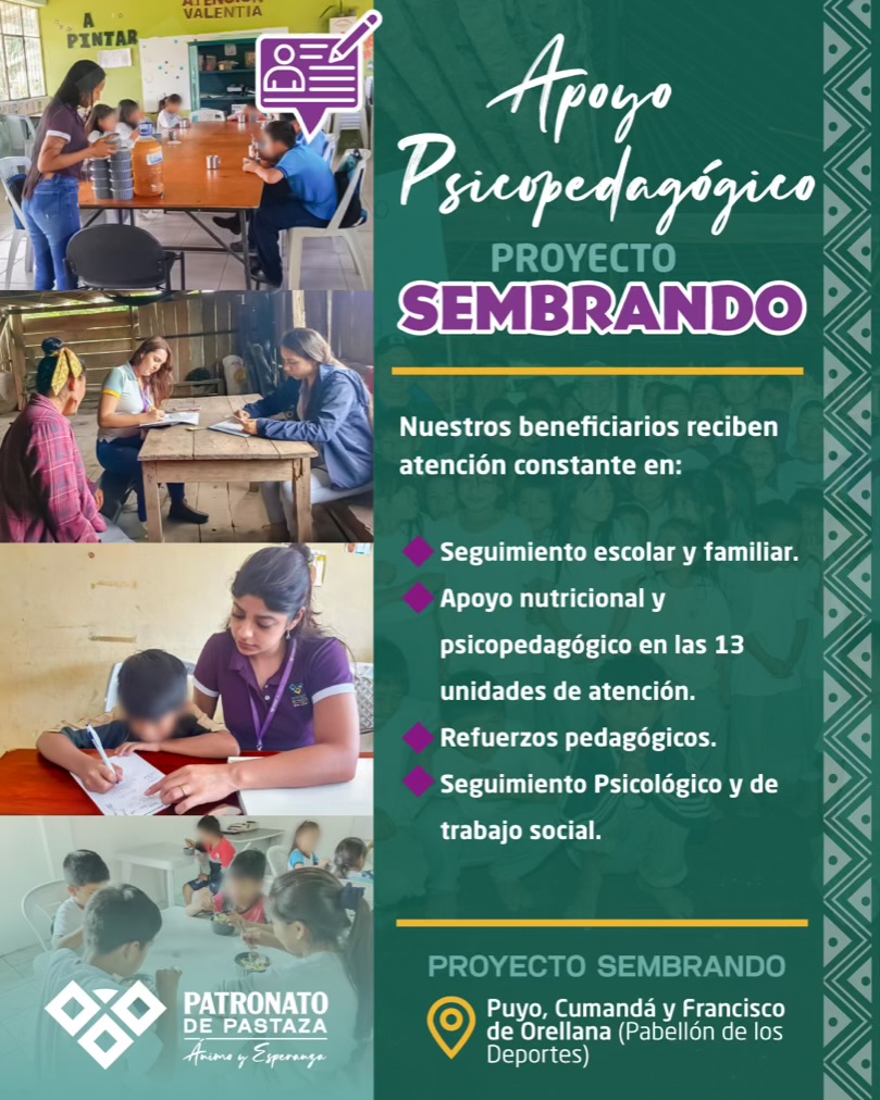 Proyecto sembrando atención integral en Pastaza