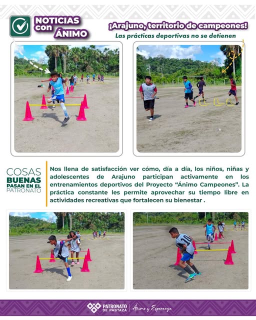 Promovemos el deporte para el desarrollo integral de la niñez en Arajuno