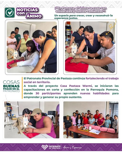 LA OBRA SOCIAL DEL PATRONATO DE PASTAZA LLEGA A POMONA