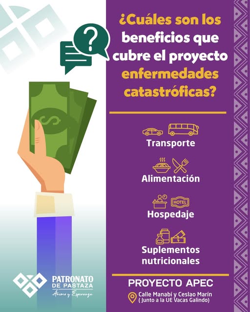 Beneficios que cubre el proyecto de Enferm3dades Cat4stróf!cas, en devolución de valor3s.