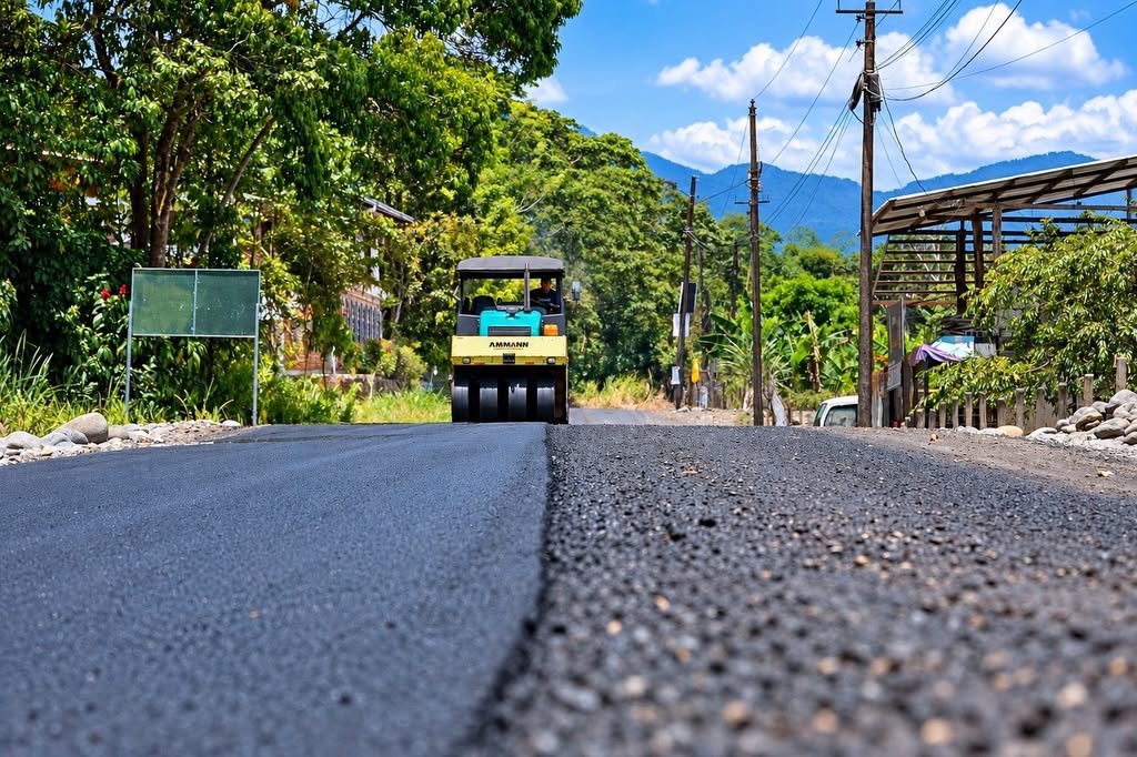 ¡Inició el asfaltado de 1.400 metros en Acuña, parroquia Shell!